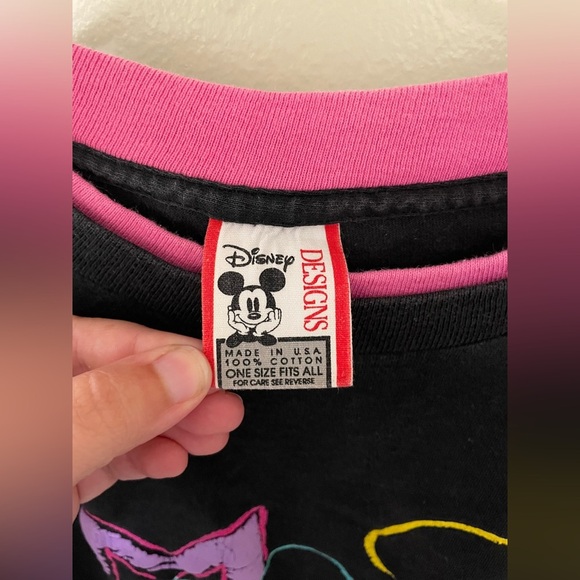 ✨Vintage 90s Disney Mickey Mouse Sketch Tshirt One Size Fits All - Picture 4 of 6